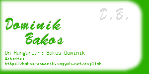 dominik bakos business card